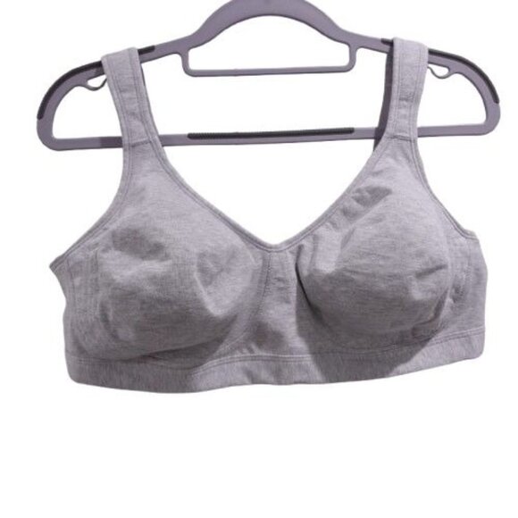 Playtex Women's 18 Hour Ultimate Lift Cotton Wireless Bra Gray Size 42C US474C - Picture 1 of 8